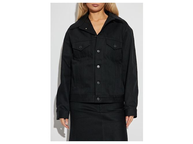 Chaqueta vaquera Balenciaga negra de algodón - vista 3