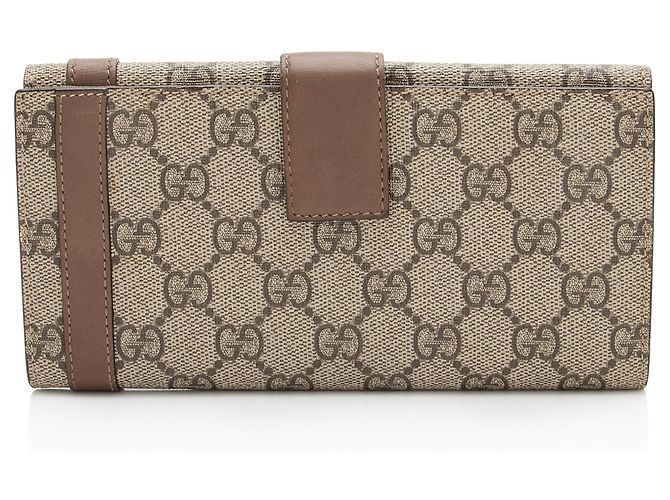 Portafoglio Continental Gucci GG Supreme Nice - vista 3