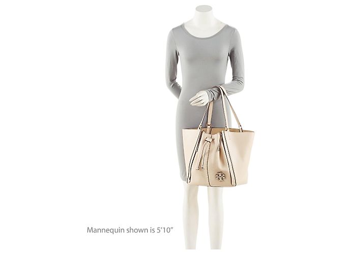 Tory Burch Tote Oversized McGraw Dragonfly in pelle - vista 5