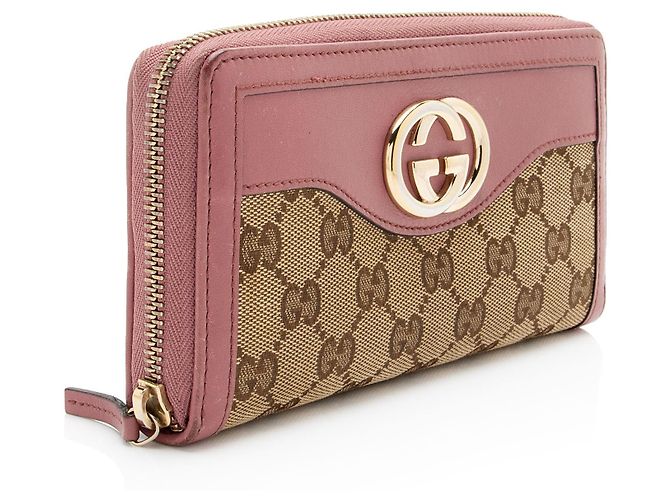 Portafoglio con zip Gucci GG Canvas Sukey - vista 2