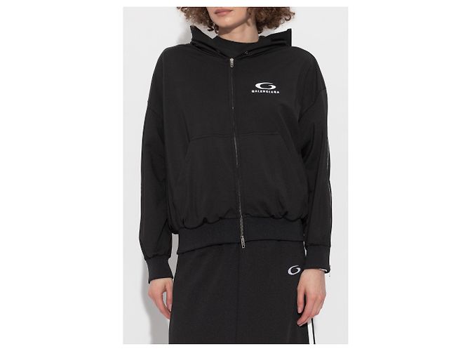 Balenciaga Logo Sweatshirt Schwarz - Ansicht 3