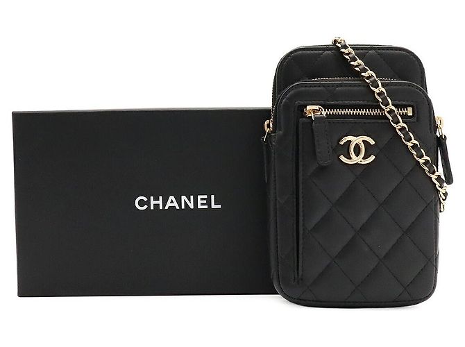 Custodia per telefono Chanel Matelassé Coco Mark Chain - vista 9