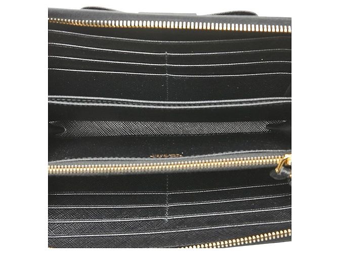 Ribbon Portafoglio lungo Prada con chiusura a zip e nastro - vista 4