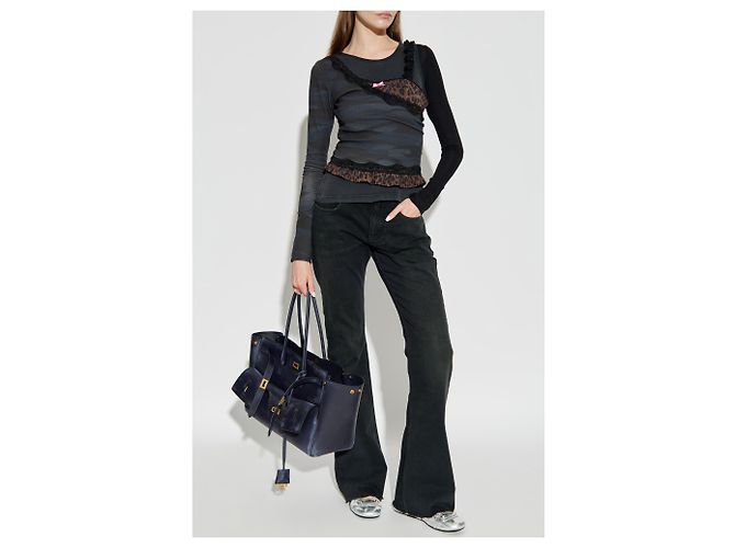 Balenciaga Top de materiales combinados - vista 2