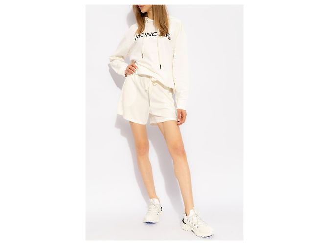 Moncler Logo Shorts weiß creme - Ansicht 2