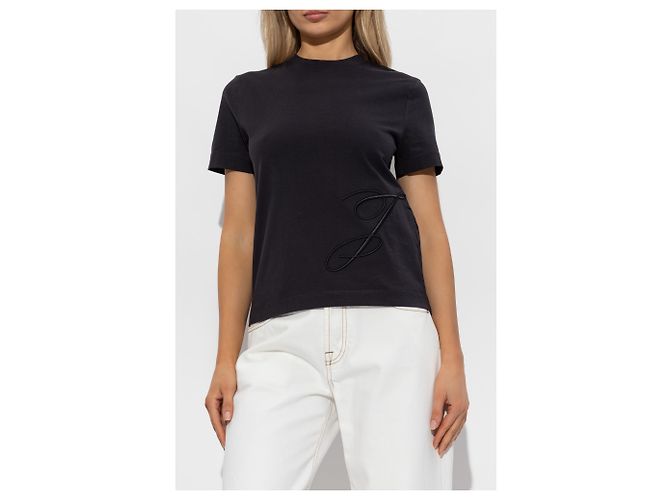 Camiseta Jacquemus Logo Negra de Algodón - vista 3