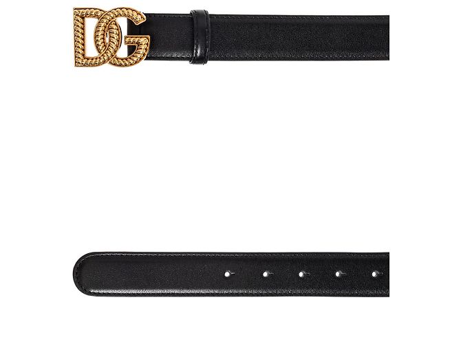 Dolce & Gabbana Ledergürtel in Schwarz mit DG Monogramm - Ansicht 4
