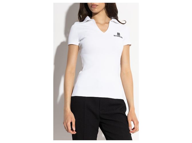 Balenciaga  Polo mit besticktem Logo - Ansicht 3