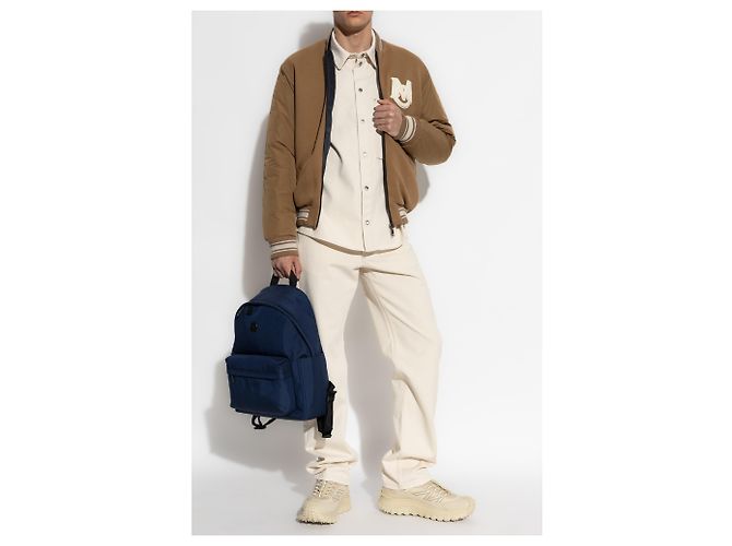 Moncler Baumwollhemd in Creme mit Tasche - Ansicht 2