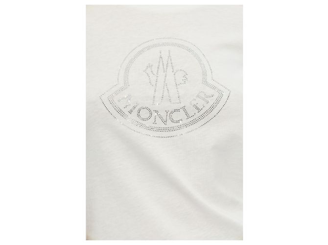 T-shirt Moncler bianca in cotone con logo - vista 5