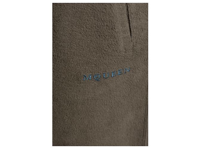 Alexander McQueen Pantaloni Jogger Logo in Cotone Marroni - vista 5
