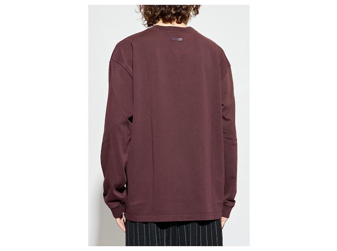 Dolce & Gabbana T-shirt a maniche lunghe in cotone rossa - vista 4