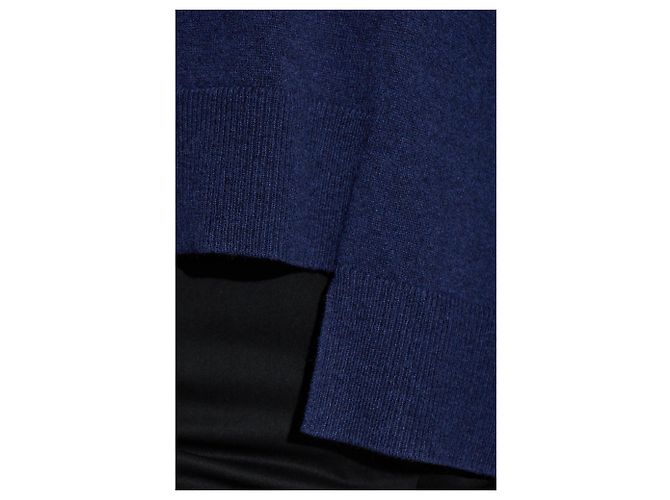 Alexander McQueen Kaschmirpullover Blau asymmetrisch - Ansicht 5