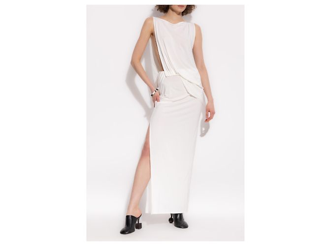 Vestido largo sin mangas blanco Jacquemus - vista 2