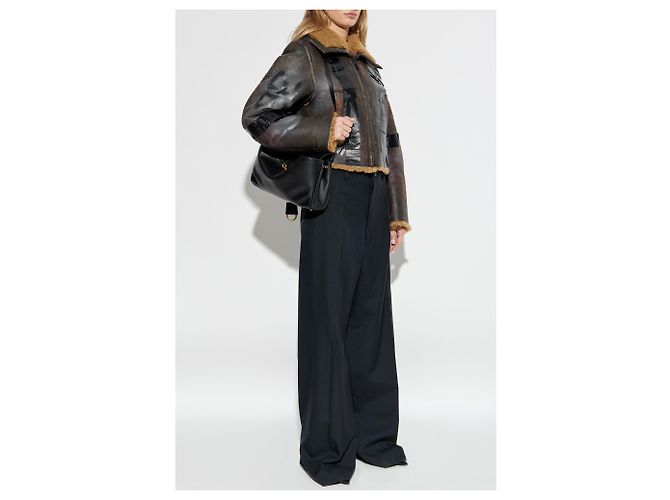 Balenciaga Shearling-Mantel im Vintage-Look - Ansicht 2