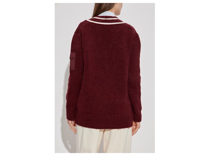 Moncler Wollpullover bordeaux V Ausschnitt - Ansicht 4