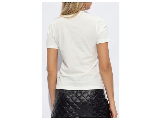 T-shirt Moncler bianca con logo in cotone - vista 4