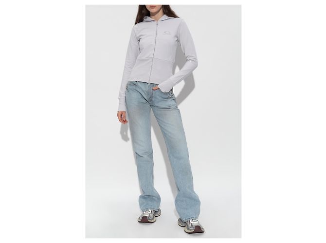 Sweat à capuche Balenciaga gris en coton - vue 2