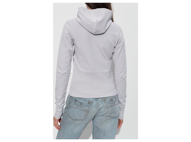 Sweat à capuche Balenciaga gris en coton - vue 4