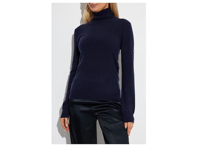 Balenciaga Kaschmir-Rollkragenpullover Navy Blau - Ansicht 3