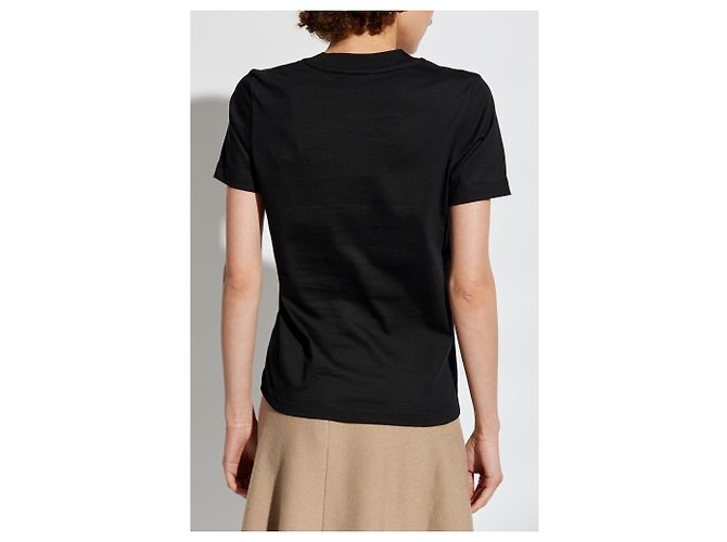 Camiseta Moncler Logo Negra de Algodón - vista 4