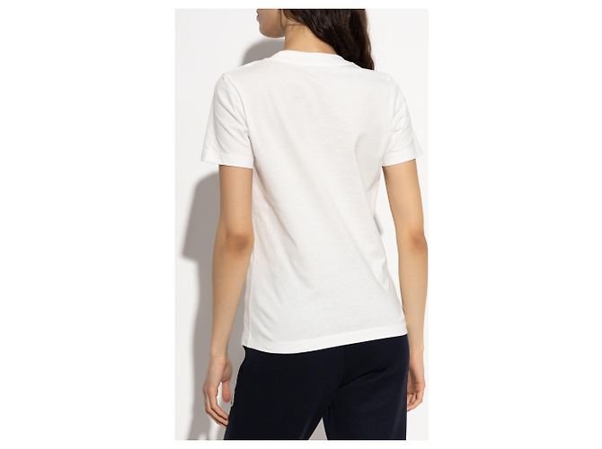 Moncler Logo T-Shirt Weiß Baumwolle - Ansicht 4
