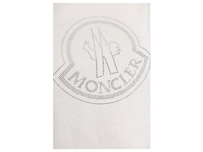 Moncler Logo T-Shirt Weiß Baumwolle - Ansicht 5