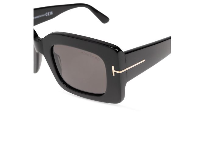 Tom Ford Rectangular Sunglasses Black Acetate - view 4