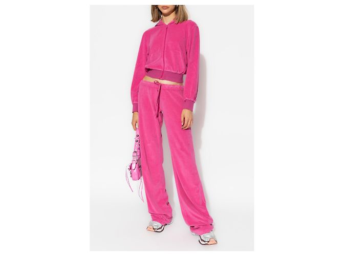 Sudadera con capucha Balenciaga rosa de algodón - vista 2