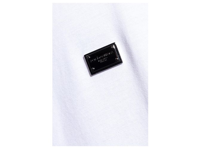 T-shirt sem mangas Dolce & Gabbana em algodão branco - vista 5