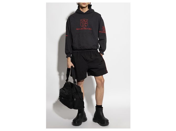 Balenciaga Shorts mit besticktem Logo - Ansicht 2