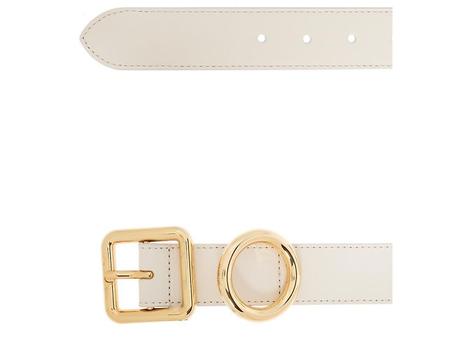 Jacquemus Ledergürtel Creme - Ansicht 4