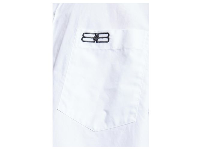Camicia Balenciaga Logo Bianca in Cotone - vista 5