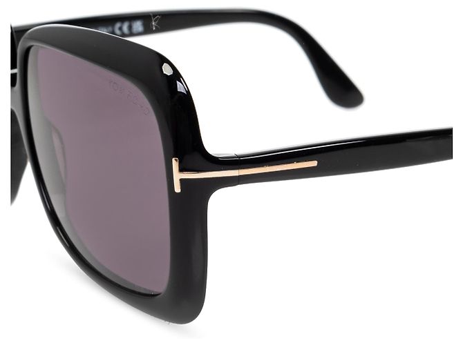 Tom Ford Rectangular Acetate Sunglasses Black - view 4