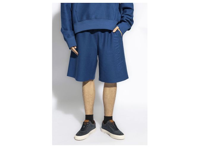 Pantaloncini Moncler in cotone blu - vista 3