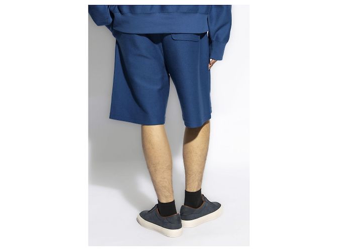 Pantaloncini Moncler in cotone blu - vista 4