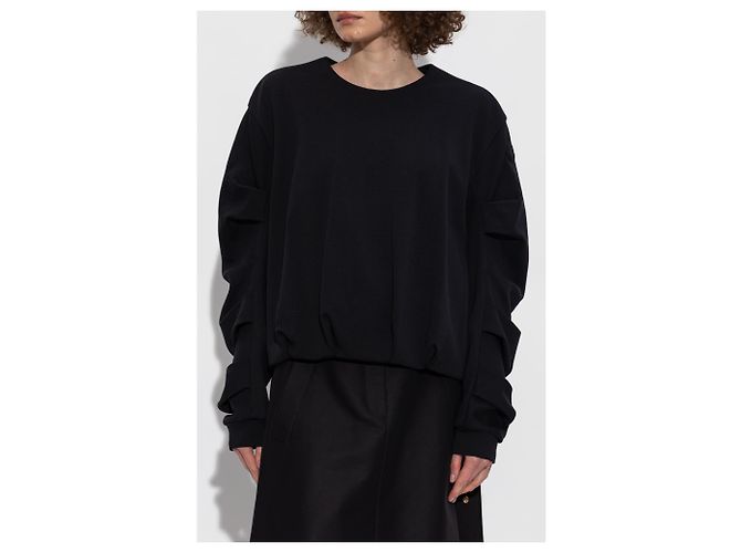 Moncler Baumwoll-Sweatshirt schwarz - Ansicht 3