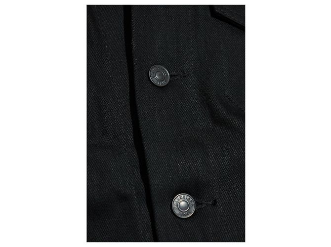 Giacca di jeans Balenciaga in cotone nero - vista 5
