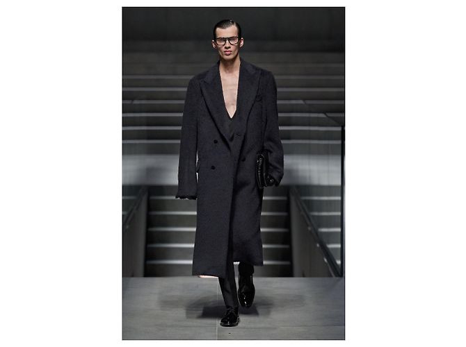 Dolce & Gabbana Grey Wool Coat - view 6