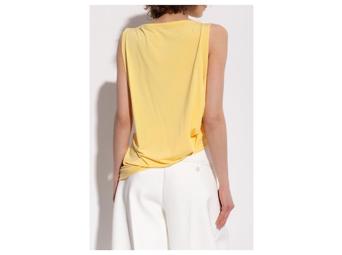 Top sin mangas asimétrico con drapeado Jacquemus Amarillo - vista 4