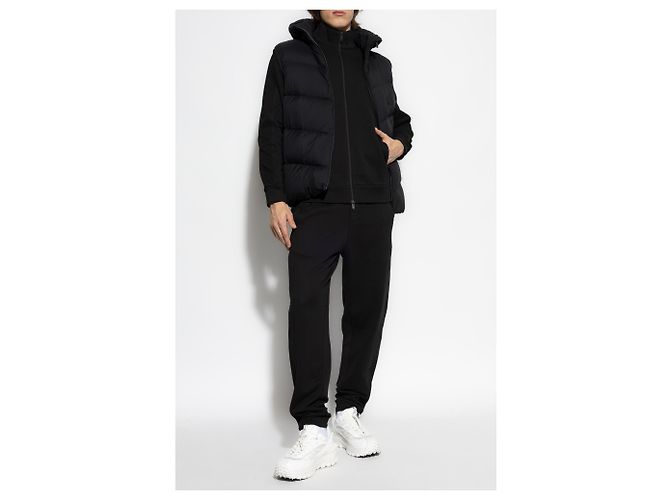 Pantaloni Moncler Black Logo in cotone nero - vista 2