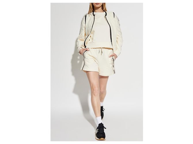 Bermudas Moncler Logo de algodón crema - vista 2