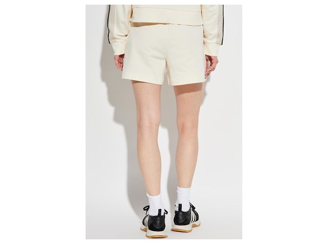 Bermudas Moncler Logo de algodón crema - vista 4