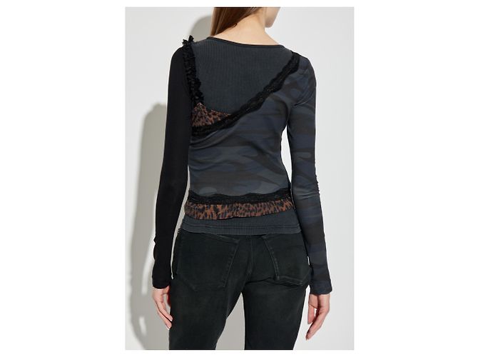 Balenciaga Top de materiales combinados - vista 4