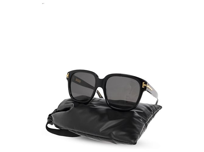 Tom Ford Rectangular Sunglasses Black Acetate - view 3