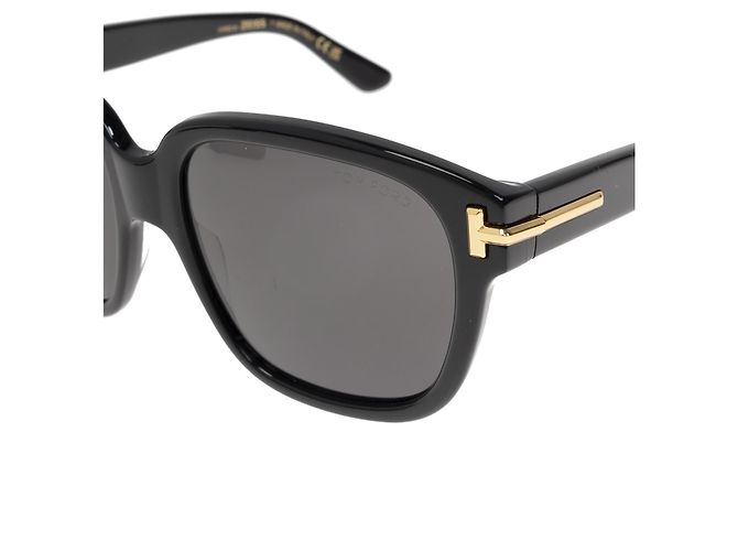 Tom Ford Rectangular Sunglasses Black Acetate - view 4