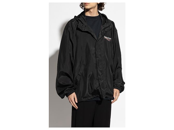 Balenciaga Oversized Kapuzenjacke Schwarz aus Polyester - Ansicht 3