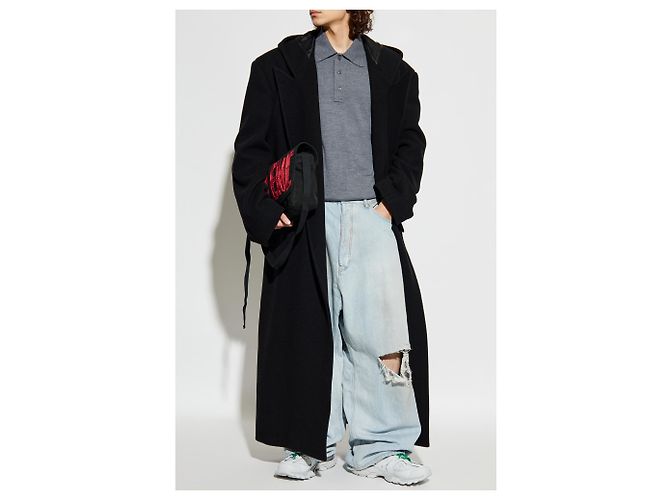 Balenciaga Woll Rollkragenpullover Grau - Ansicht 2