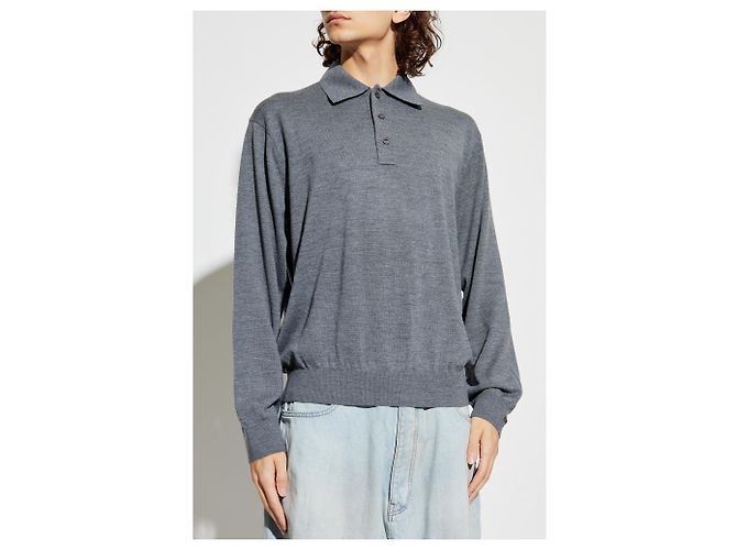 Balenciaga Woll Rollkragenpullover Grau - Ansicht 3