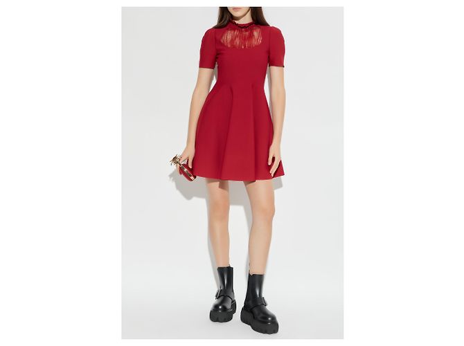 Alexander Mcqueen Vestido con cuello levantado - vista 2